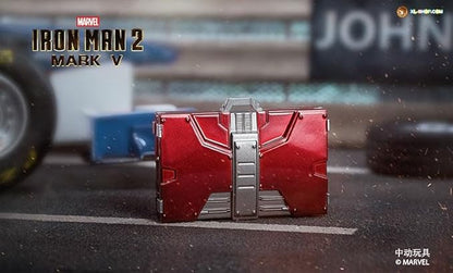 ZD Toys Marvel 1:10 Scale Iron Man Mark V – Hall of Armor Set (Set of 7) | Light-Up Action Figures