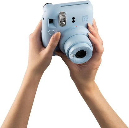 Damaged Box- Fujifilm Instax Mini 12 Instant Camera  With Strap, 2× AA Batteries & User Manual - Pastel Blue