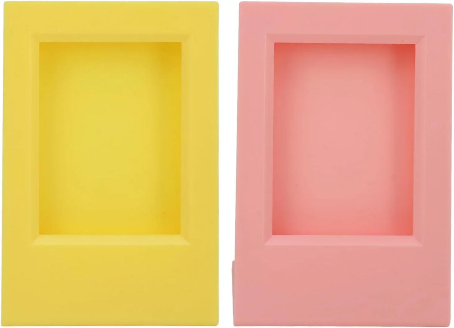 Modern Tilt – L-Shape Freestanding Photo Frame for Instax Mini Prints -Pink +Yellow - Jaiman Toys