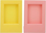 Modern Tilt – L-Shape Freestanding Photo Frame for Instax Mini Prints -Pink +Yellow