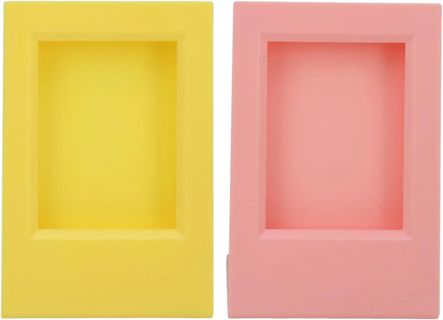 Modern Tilt – L-Shape Freestanding Photo Frame for Instax Mini Prints -Pink +Yellow - Jaiman Toys