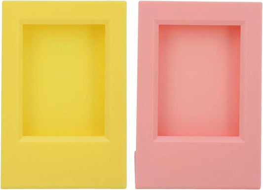 Modern Tilt – L-Shape Freestanding Photo Frame for Instax Mini Prints -Pink +Yellow - Jaiman Toys
