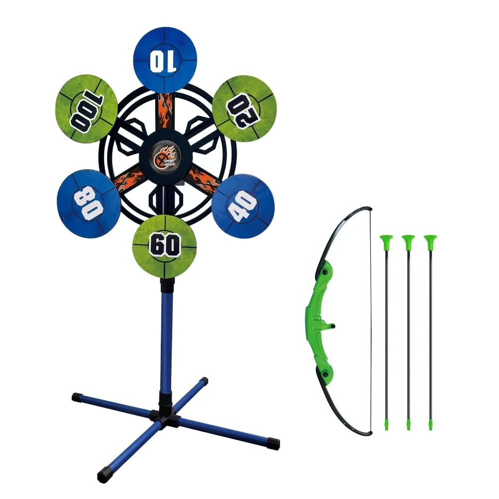 Innov8 Spin Target Archery Set, Indoor & Outdoor Shooting Game with Spinning Target, Ages 5+, Green - Jaiman Toys