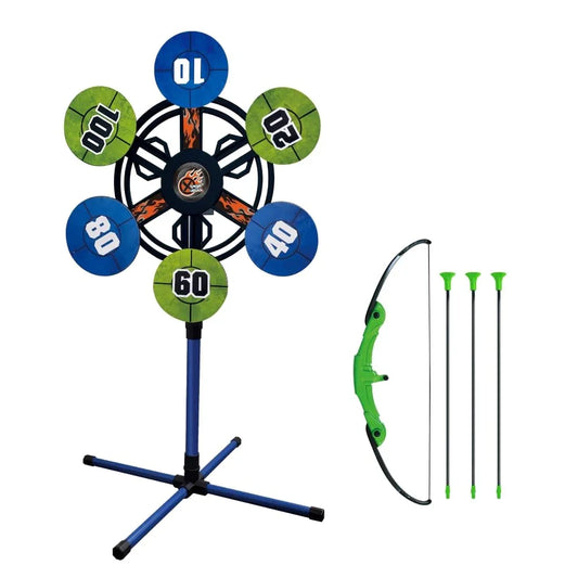Innov8 Spin Target Archery Set, Indoor & Outdoor Shooting Game with Spinning Target, Ages 5+, Green - Jaiman Toys