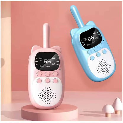 Walkie Talkies for Kids Rechargeable with Flashlight, Handheld Walki Talkies with Wearable Lanyard &amp; Back Clip for Outdoor Camping Games,Toys Gifts for Boys Girls Kids (Pair of Pink + Pink) - Jaiman Toys