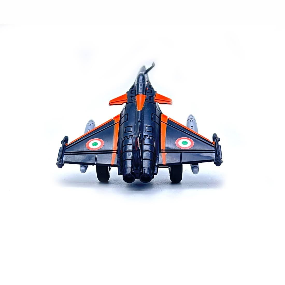 Centy Fly High Press & Go RFL Fighter Jet Toy Aircraft | Friction Powered Military Plane for Kids 3+ (Black & Orange) | BGX