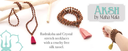 Maha Mala Carnelian & Rudraksha 108 Beads Meditation Mala – 6mm Rudraksha + 3.5mm Carnelian | Handmade in India