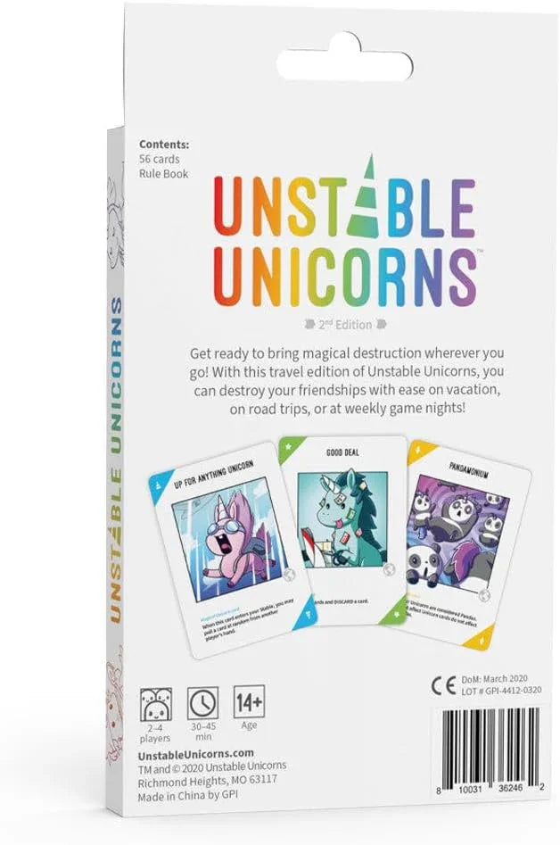 Unstable Unicorns Travel Edition Board Game - Jaiman Toys