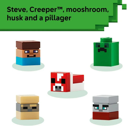 LEGO Minecraft 21589 Mini Biomes Toy - DIY Miniature Room Decor Kit - 3D Puzzle w/ 5 Microfigures - Gaming Gift for 12+ Year Old Boys, Girls & Teens