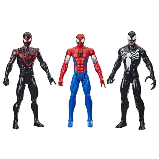 Hasbro Marvel Titan Hero Spider-Man,Miles & Venom 12 inch Action Figures - 3Pack - Jaiman Toys