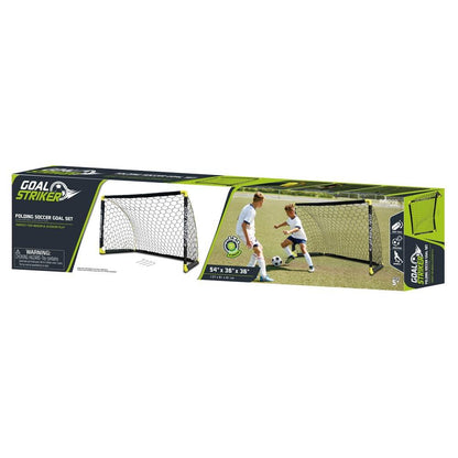 Innov8 Folding Goal Striker Folding Soccer | Goalpost | Portable Training Net | Portable with Ground Stakes | Quick Setup | Durable - Jaiman Toys