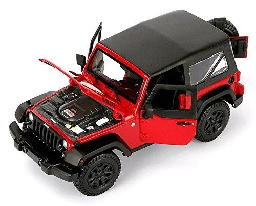 Maisto 1:18 Scale Jeep Wrangler Willys Hard Top 2014 (Red) Off-Road Vehicle Model: - Jaiman Toys