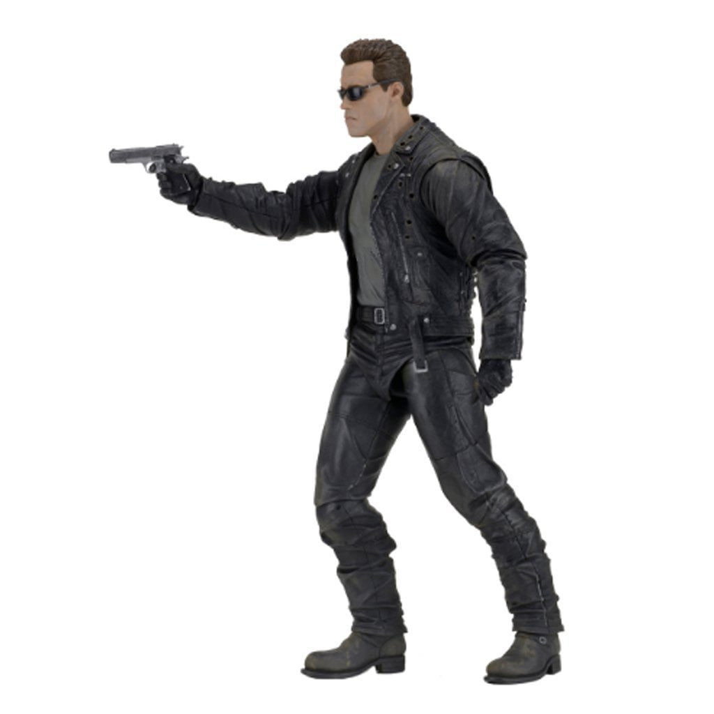 NECA Terminator 2 T-800 Judgement Day Collectible/Action Figure with Faces, 3 Guns, Bullet Bag and Grenade Belt