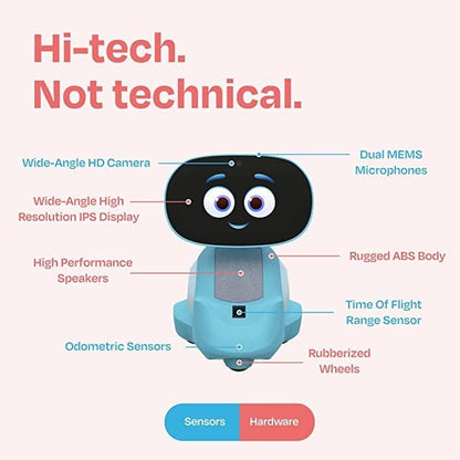 Miko 3: AI-Powered Smart Robot for Kids | Educational Robot | Interactive Robot with Coding apps (Blue)