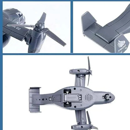 MetalHot Diecast Fighter helicopter Pull-Back Action with Light & Sound - 1:400 Scale (Blue) - Jaiman Toys