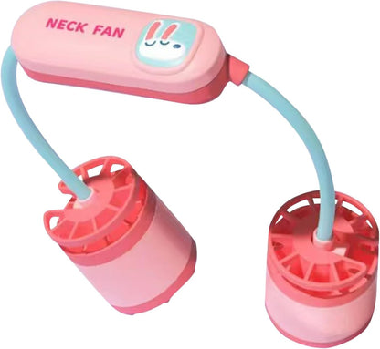Portable Neck Fan – Dual Turbine Hands-Free Wearable Fan with Flexible Adjustable Band for Travel, Outdoor & Summer Use (Pack of 1)