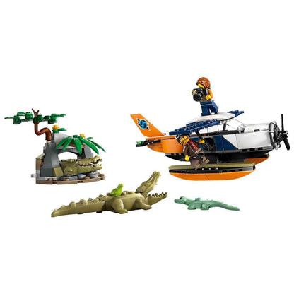 LEGO City 60425 Jungle Explorer Seaplane Plane Building Toy with 2 Minifigures, 3 Crocodile and a Frog Action Figures, Creative Toys for Boys and Girls from 6 Years 6 Years