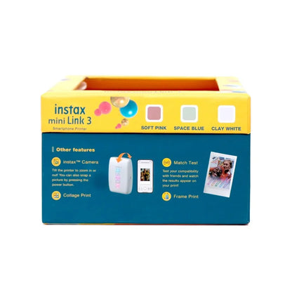 Fujifilm Instax Mini Link 3 Smartphone Photo Printer Starter Kit – Portable Instant Printer - Pink