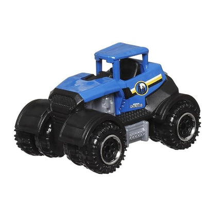 Matchbox Die-Cast Hitch and Haul Playset - MBX Farm Trailer ~ Blue Dirtstroyer Tractor and Farm Trailer with Accessories and Figures