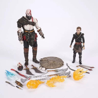 NECA God of War Classic Game Kratos Atreus Ghost of Sparta Action Figure with Ax Sword