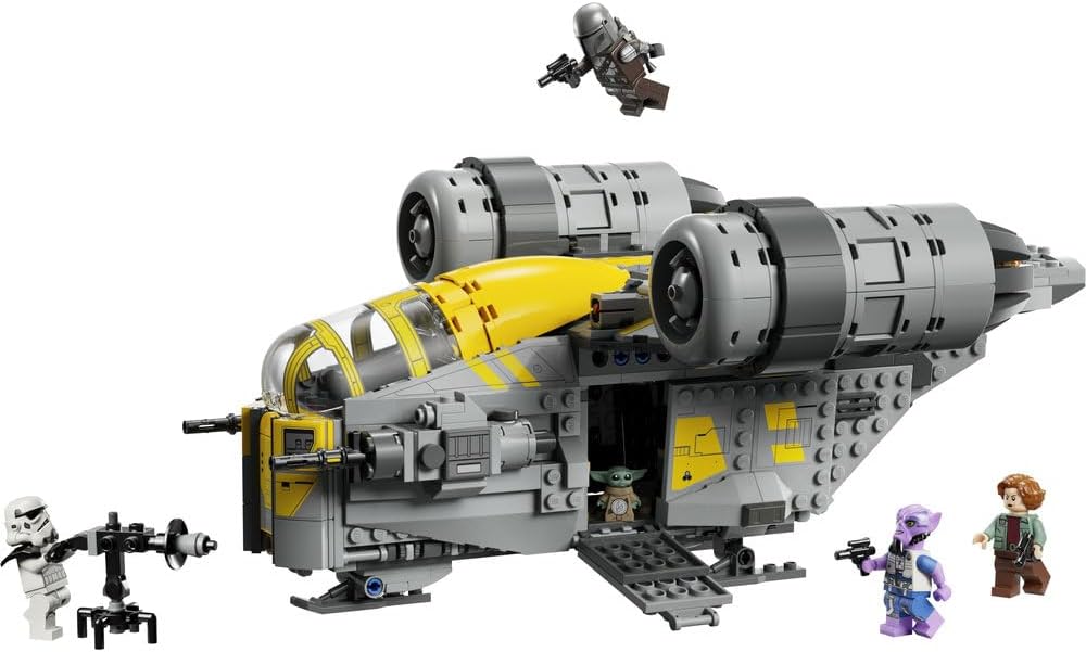 LEGO 75447 Star Wars The Razor Crest Starship Toy - The Mandalorian and Grogu Model Kit w/ 4 Minifigures & Grogu Figure - Birthday Gift for 10+ Year Old Boys, Girls & Movie Fans