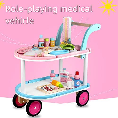 Little Medics Wooden Role-Play Medical Trolley – Pretend Doctor Kit with Accessories, 3Yrs+ - Jaiman Toys