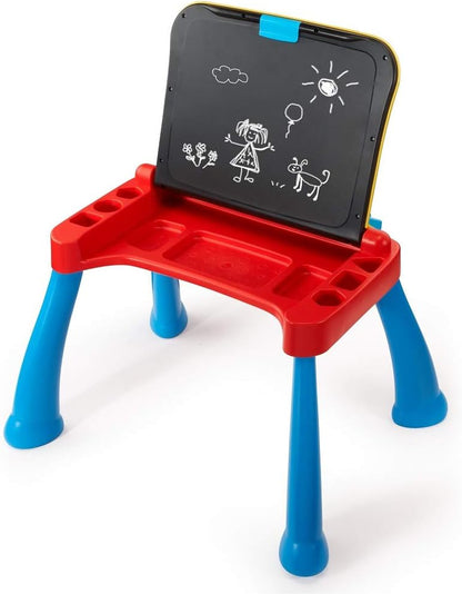 VTech Touch & Learn Activity Desk Deluxe Interactive Educational Learning Table with Stool | Preschool Learning Center for Toddlers