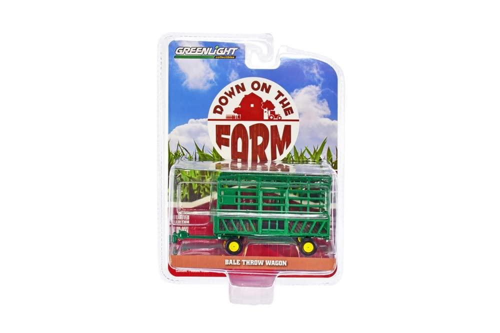 Greenlight Down on the Farm – Bale Throw Wagon 1:64 Scale Die-Cast Accessory - Jaiman Toys