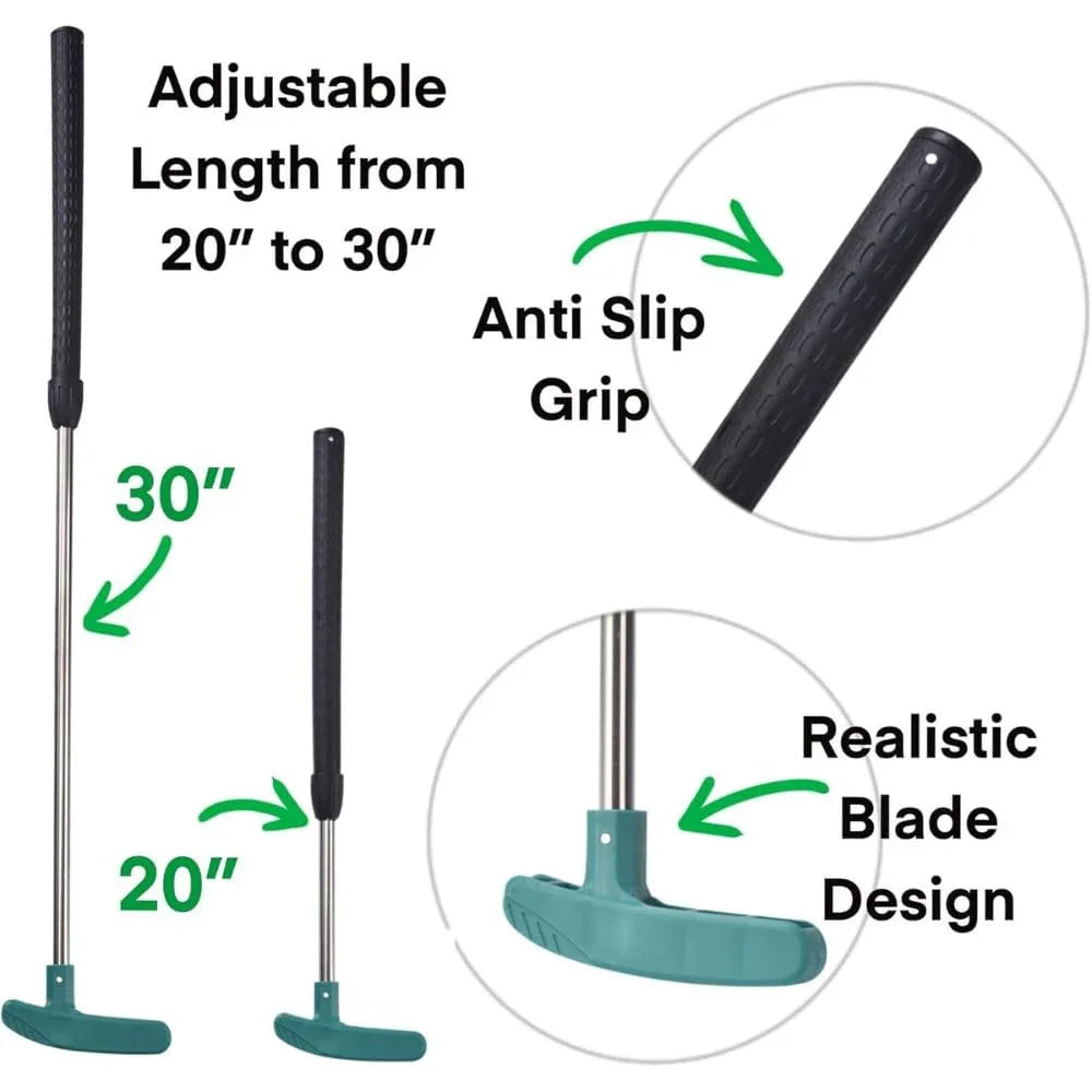 Innov8 Electronic Golf Putting Mat, Sound & LED Scoring Hole, Adjustable Putter, Kids 5+ - Jaiman Toys