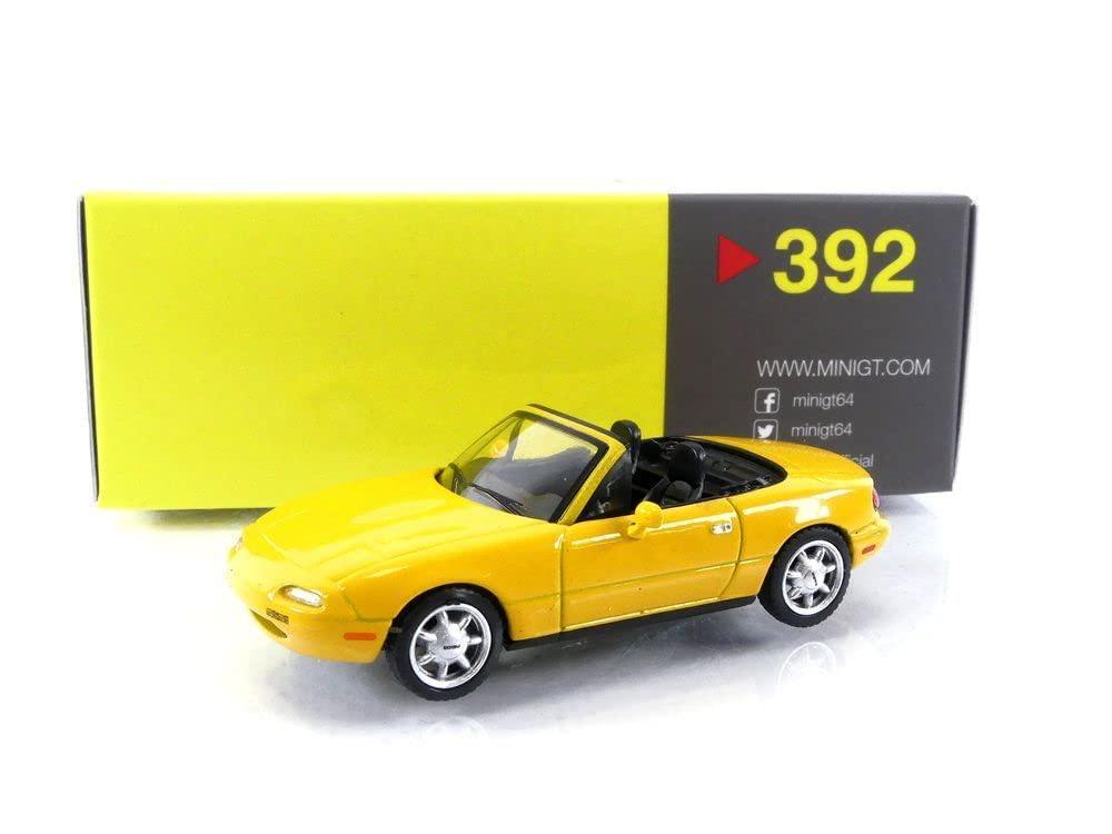 Mini GT 1:64 Duo Set Blister Pack – Acura ARX-06 GTP Daytona 24H #10 + Mazda Miata MX-5 NA Yellow Diecast Cars