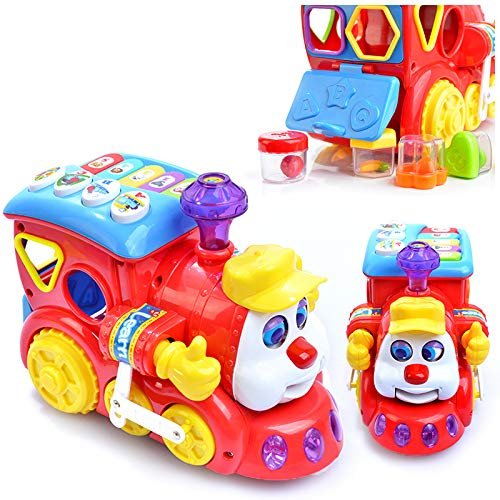 HOLA 556 Baby Toy Train With Lights and Music Learning Educational Toy