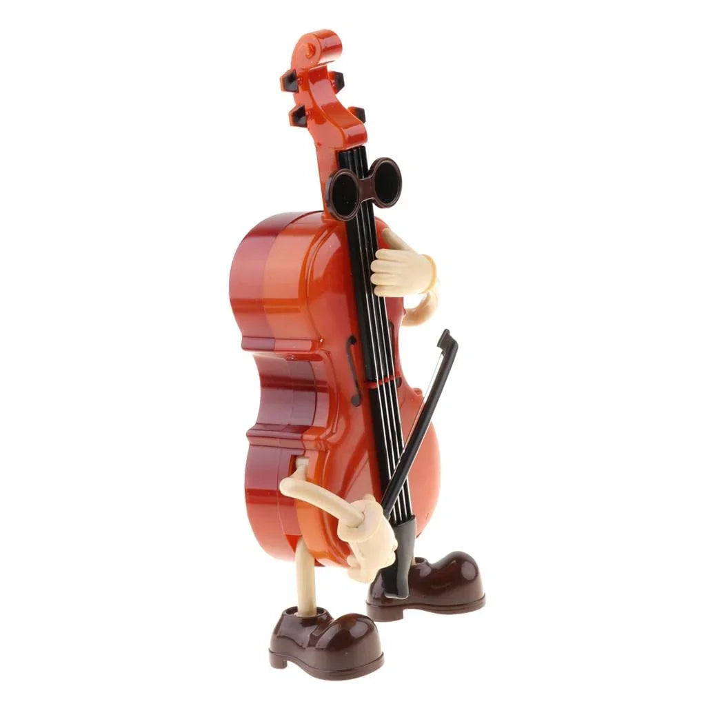 Music Box,Violin Style Dancing Figure Cartoon Gentleman | For Gift & Home Decorative Musical Guitar-Size-20CM