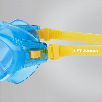 Speedo Unisex Kids Rift Tint-Lens Swim Goggles – Blue & Orange | Ages 6–14 | Anti-Fog & UV Protection