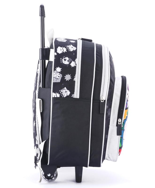 STRIDERS Pokémon School Bag for Kids – 40 cm Rolling Trolley Backpack with Wheels & Padded Straps