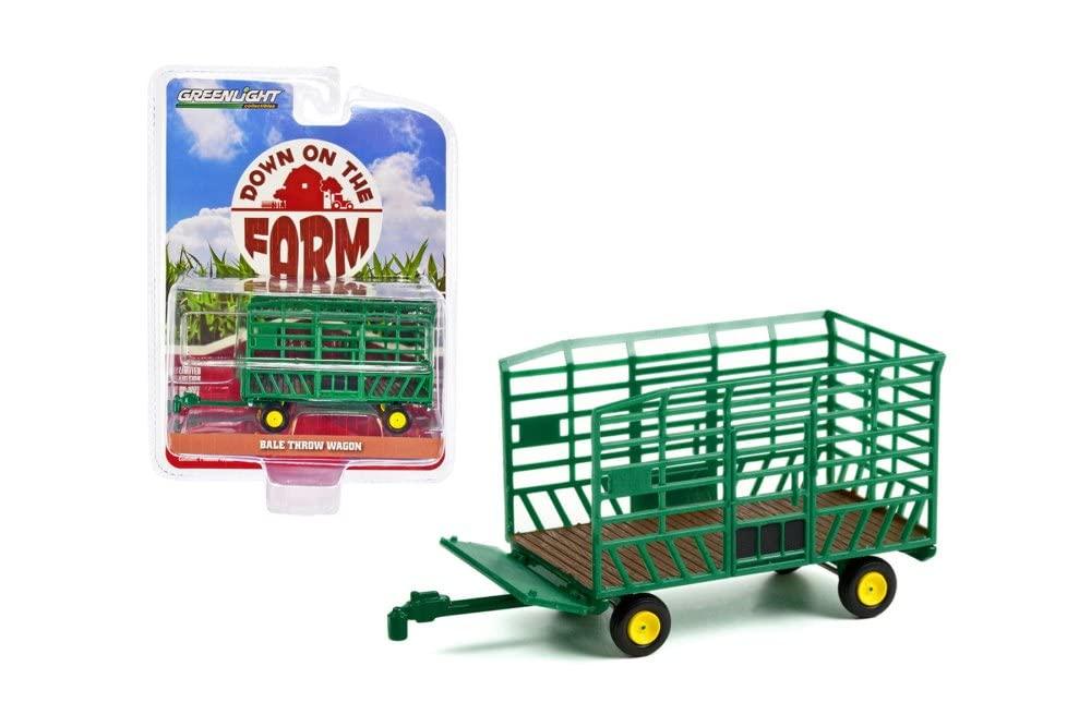 Greenlight Down on the Farm – Bale Throw Wagon 1:64 Scale Die-Cast Accessory - Jaiman Toys