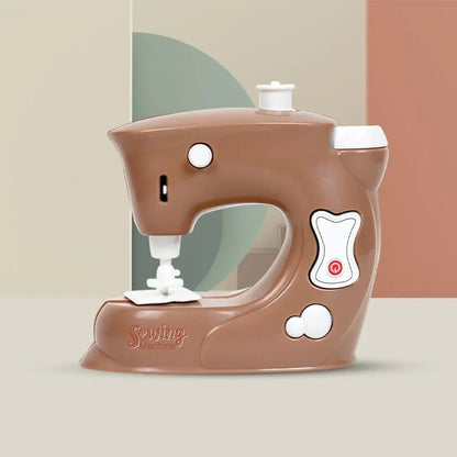 Pablo Honey Mini Iron & Sewing Machine Household Play Set (Brown) - Jaiman Toys