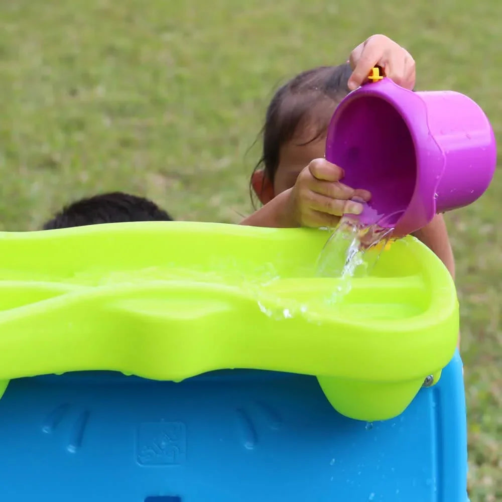 Step2 Waterfall Discovery Wall – Double-Sided Outdoor Water Play Set with Accessories - Jaiman Toys