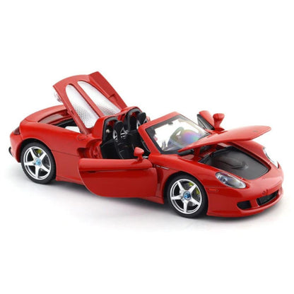MSZ 1:24 Porsche Carrera GT Red Die-Cast Model Car with Openable Doors, Bonnet & Engine Cover | Street Series