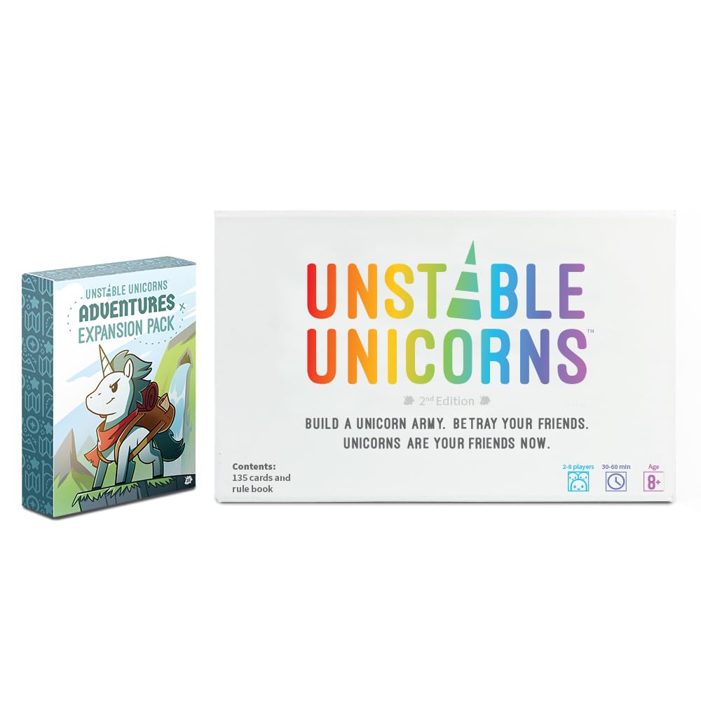 Unstable Unicorns: Adventures Expansion Pack Card Game