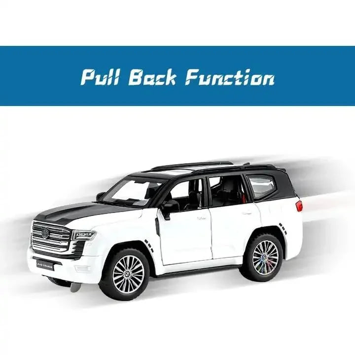 1:32 Toyota Land Cruiser LC300 Diecast Metal Model Car – Pull Back Toy with Openable Doors, Light & Sound (Multicolor) - Jaiman Toys
