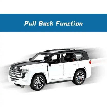 1:32 Toyota Land Cruiser LC300 Diecast Metal Model Car – Pull Back Toy with Openable Doors, Light & Sound (Multicolor) - Jaiman Toys