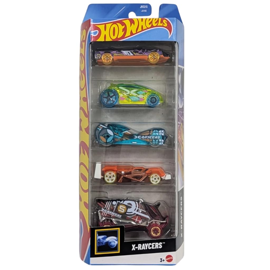 Hot Wheels X-V Racers 5台セット Hot Wheels X-Racers 5-Pack Die-Cast Cars | 1:64 Scale Futuristic