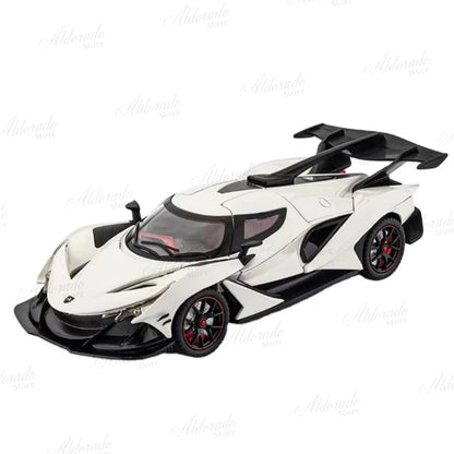 Joy Junction Apollo IE Smoke 1:24 Scale Die-Cast Hypercar Model with Sound & Light – Pull Back Metal Sports Car Toy for Collectors