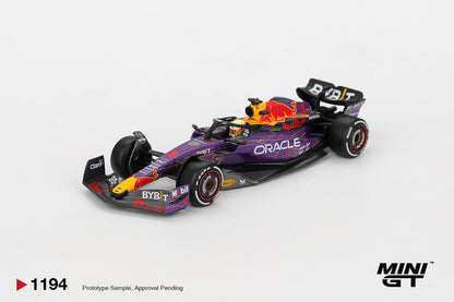 Minigt 1:64 Oracle Red Bull Racing RB19 #1 Max Verstappen 2023 F1 2023 Las Vegas GP Winner+Ford Puma Rally1 #16 M-Sport Ford WRT 2024 Rally Finland 3rd Place+Nissan Z VeilSide FFZ400 Seiran Blue+Lancia Stratos HF #4 1979 Spanish Rally Champion