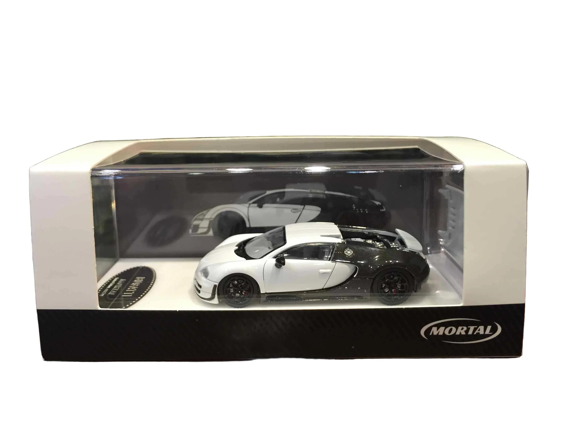 Mortal 1/64 Scale Bugatti White/Black – Premium Diecast Car Model Collectible - Jaiman Toys