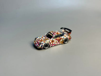 Flame 1:64 Porsche RWB 993/964 Luminous Sunflower Die-Cast Model Car | Premium Rauh-Welt Collectible