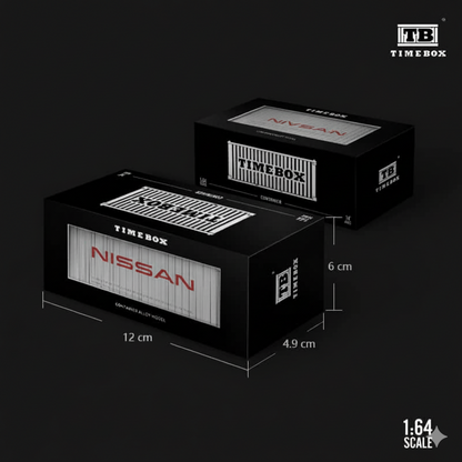 TIME BOX 1:64 Diecast 20ft Container – NISSAN Edition | Premium Metal Accessory For Dioramas & Display