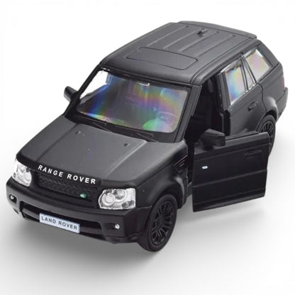 RMZ City 1:36 Land Rover Range Rover Sport Diecast Car Model – Matt Black | Openable Doors, Sound & Light