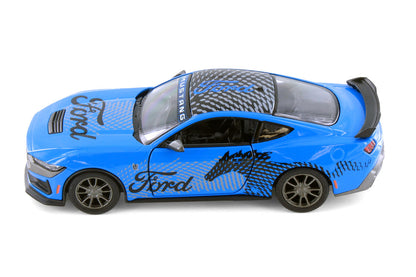 Kinsmart 1:38 2024 Ford Mustang Dark Horse Livery Edition Die-Cast Metal Model Car | Pull Back Action | Opening Doors | Collectible Car