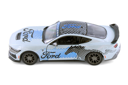 Kinsmart 1:38 2024 Ford Mustang Dark Horse Livery Edition Die-Cast Metal Model Car | Pull Back Action | Opening Doors | Collectible Toy Car